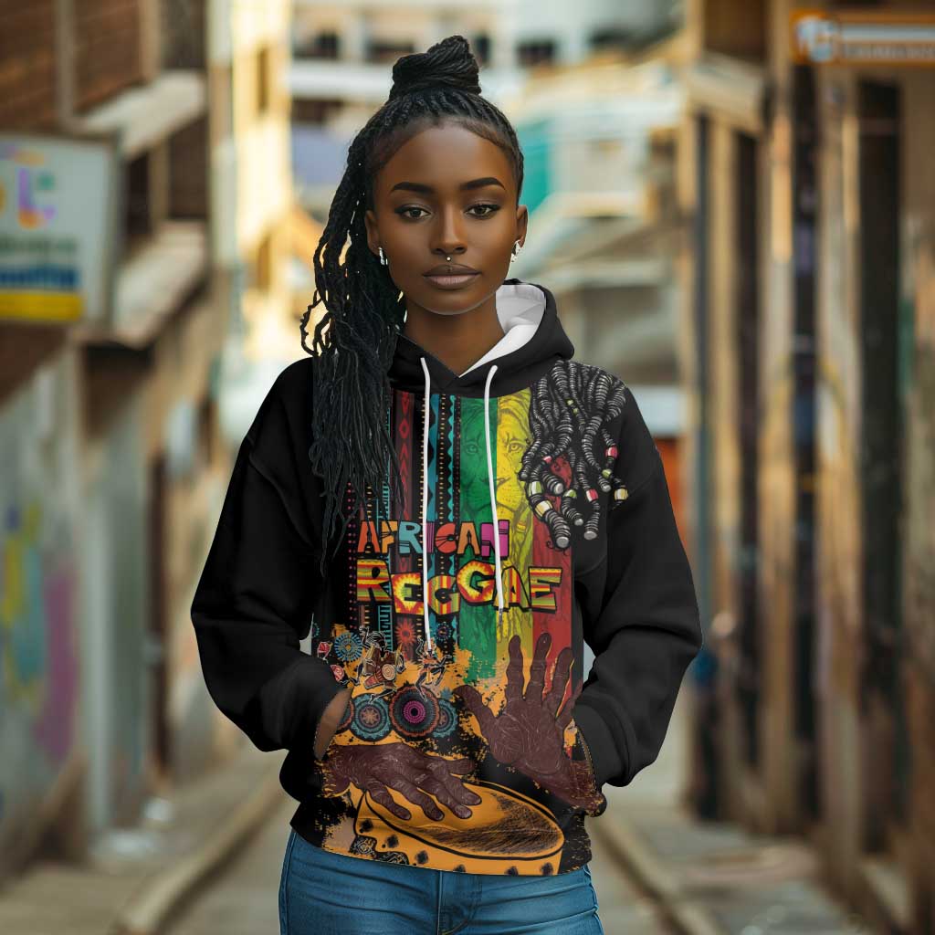 Afro-Caribbean Hoodie African and Reggae Art Music - African Pride