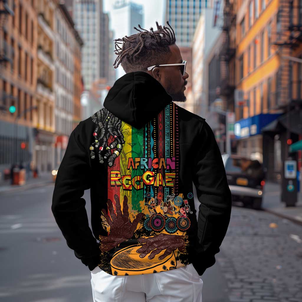 Afro-Caribbean Hoodie African and Reggae Art Music - African Pride
