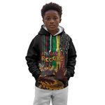 Afro-Caribbean Kid Hoodie African and Reggae Art Music - African Pride