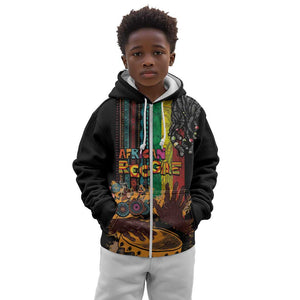 Afro-Caribbean Kid Hoodie African and Reggae Art Music - African Pride