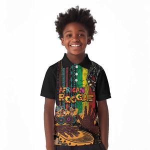 Afro-Caribbean Kid Polo Shirt African and Reggae Art Music - African Pride