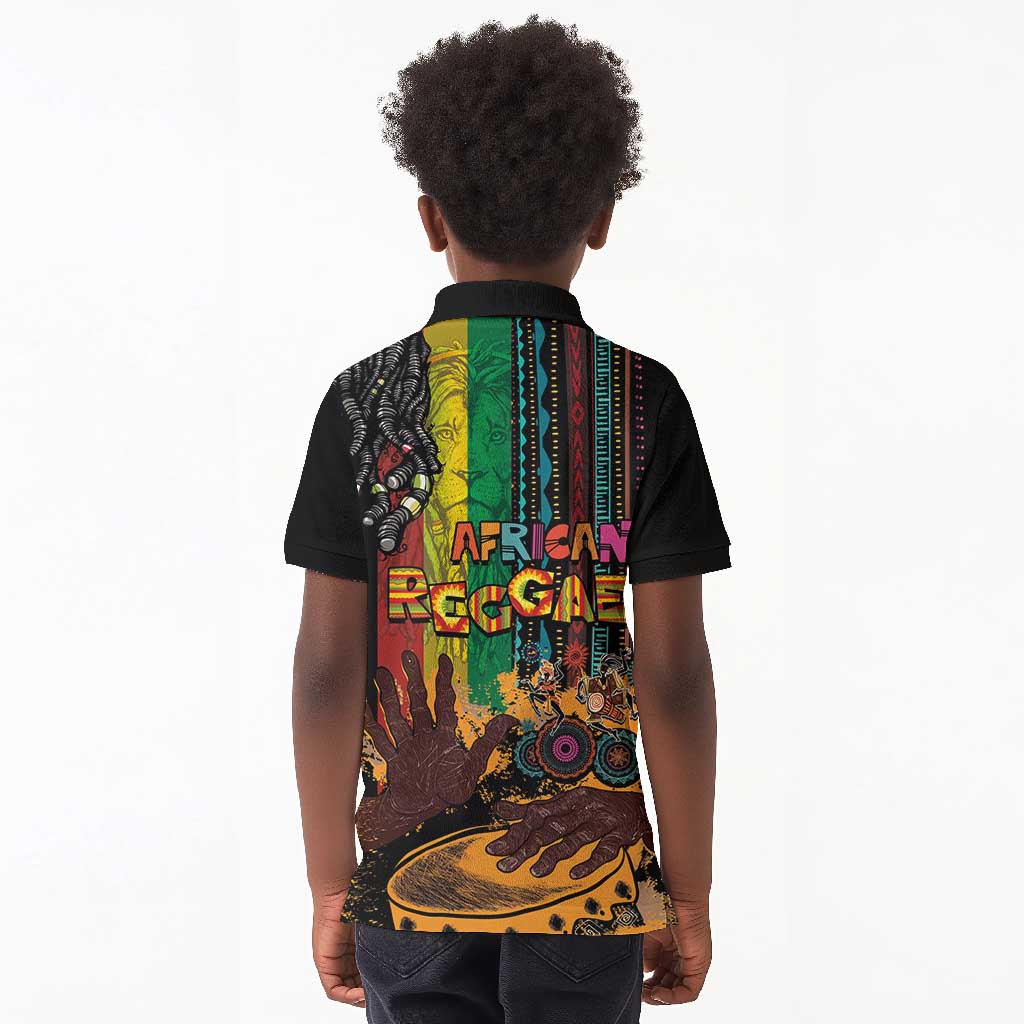 Afro-Caribbean Kid Polo Shirt African and Reggae Art Music - African Pride