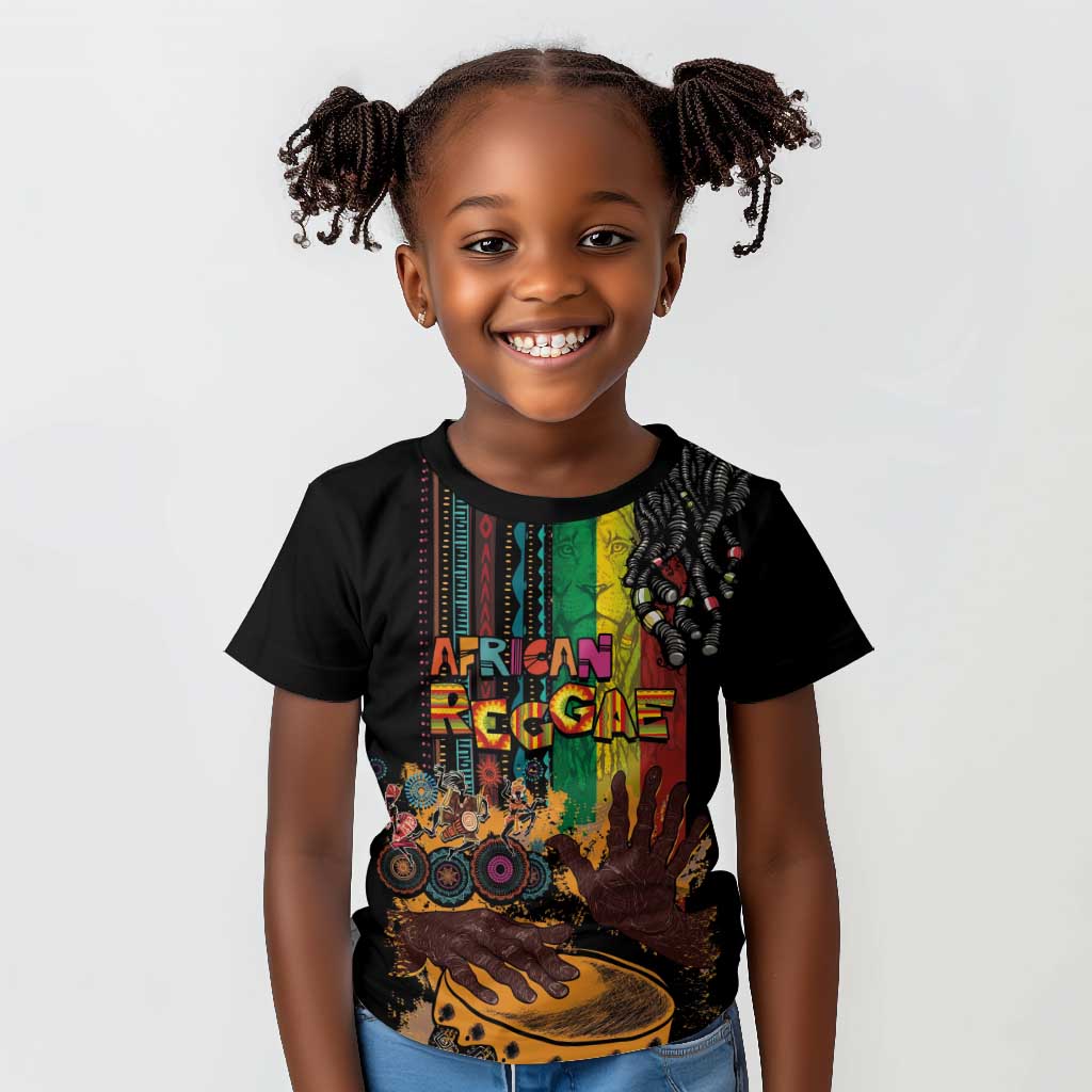 Afro-Caribbean Kid T shirt African and Reggae Art Music - African Pride