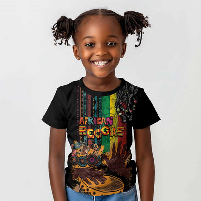 Afro-Caribbean Kid T shirt African and Reggae Art Music - African Pride
