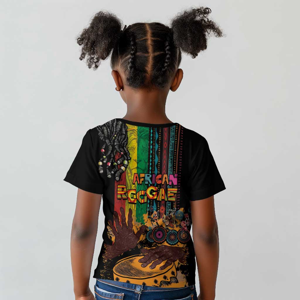 Afro-Caribbean Kid T shirt African and Reggae Art Music - African Pride