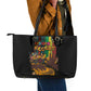 Afro-Caribbean Leather Tote Bag African and Reggae Art Music - African Pride
