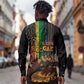 Afro-Caribbean Long Sleeve Button Shirt African and Reggae Art Music - African Pride