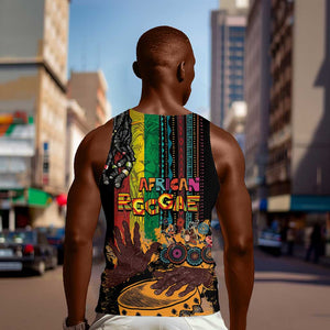 Afro-Caribbean Men Tank Top African and Reggae Art Music - African Pride