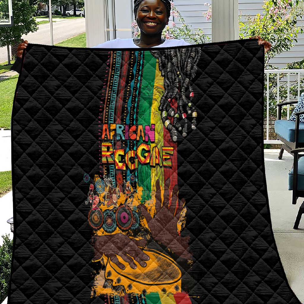 Afro-Caribbean Quilt African and Reggae Art Music - African Pride