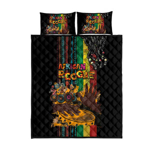 Afro-Caribbean Quilt Bed Set African and Reggae Art Music - African Pride