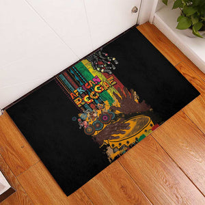 Afro-Caribbean Rubber Doormat African and Reggae Art Music - African Pride
