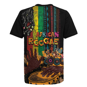 Afro-Caribbean Rugby Jersey African and Reggae Art Music - African Pride