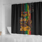 Afro-Caribbean Shower Curtain African and Reggae Art Music - African Pride