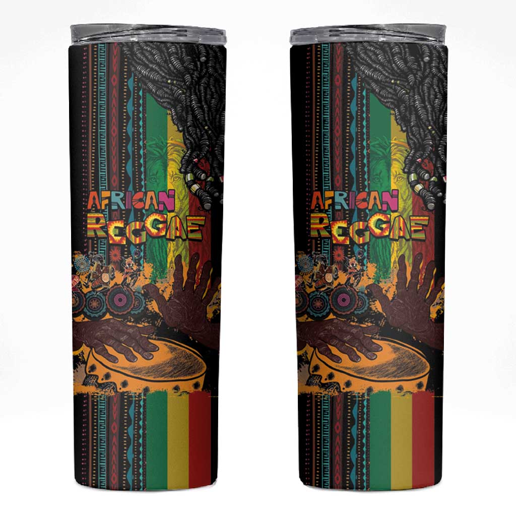 Afro-Caribbean Skinny Tumbler African and Reggae Art Music - African Pride