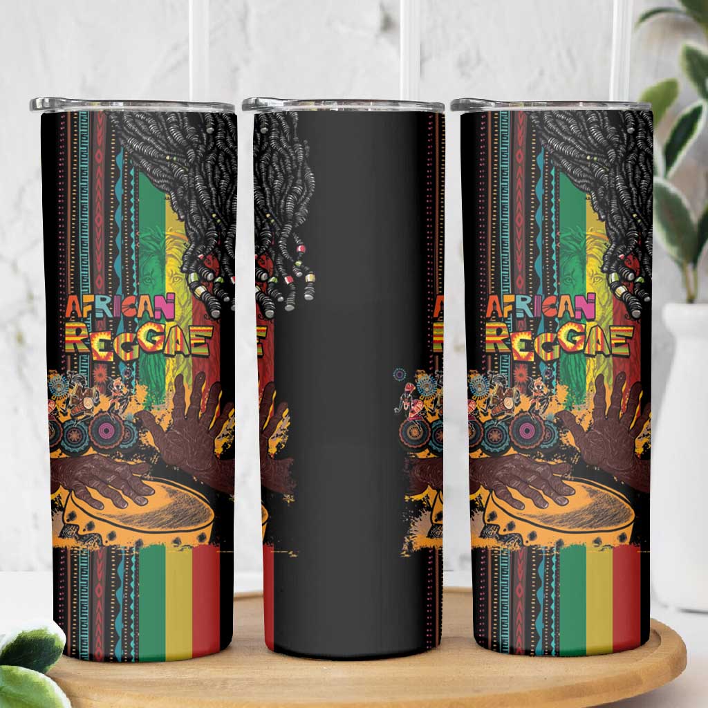 Afro-Caribbean Skinny Tumbler African and Reggae Art Music - African Pride