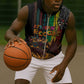 Afro-Caribbean Sleeveless Zip Hoodie African and Reggae Art Music - African Pride
