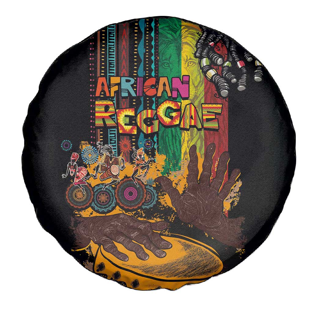 Afro-Caribbean Spare Tire Cover African and Reggae Art Music - African Pride