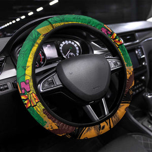 Afro-Caribbean Steering Wheel Cover African and Reggae Art Music - African Pride