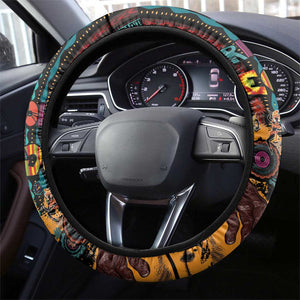 Afro-Caribbean Steering Wheel Cover African and Reggae Art Music - African Pride