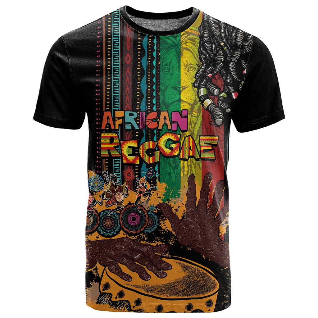 Afro-Caribbean T shirt African and Reggae Art Music - African Pride