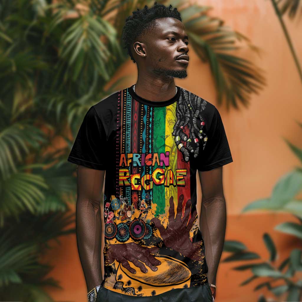 Afro-Caribbean T shirt African and Reggae Art Music - African Pride