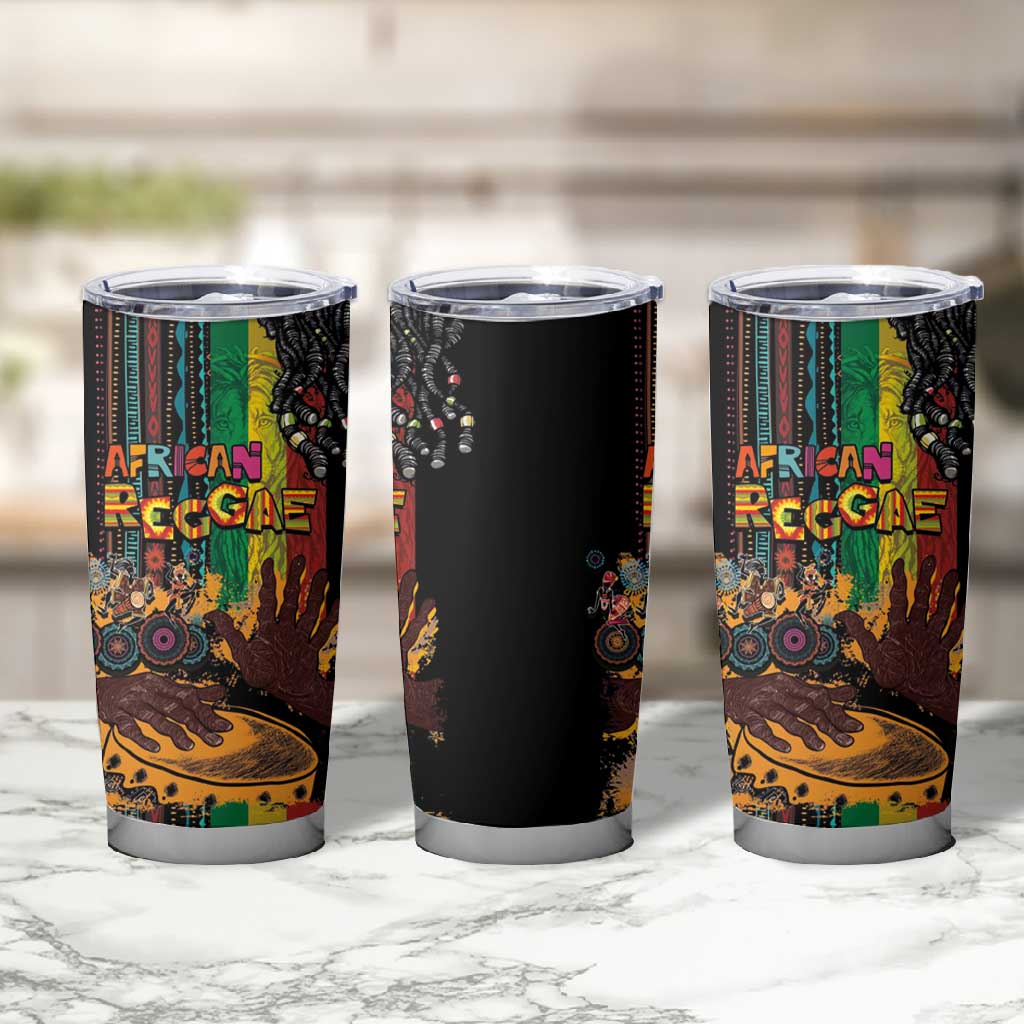 Afro-Caribbean Tumbler Cup African and Reggae Art Music - African Pride