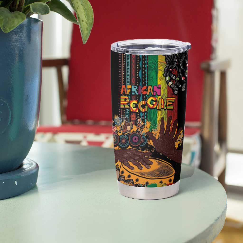 Afro-Caribbean Tumbler Cup African and Reggae Art Music - African Pride