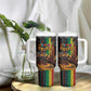 Afro-Caribbean Tumbler With Handle African and Reggae Art Music - African Pride