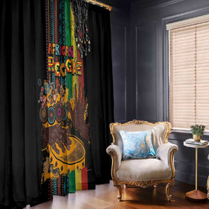 Afro-Caribbean Window Curtain African and Reggae Art Music - African Pride