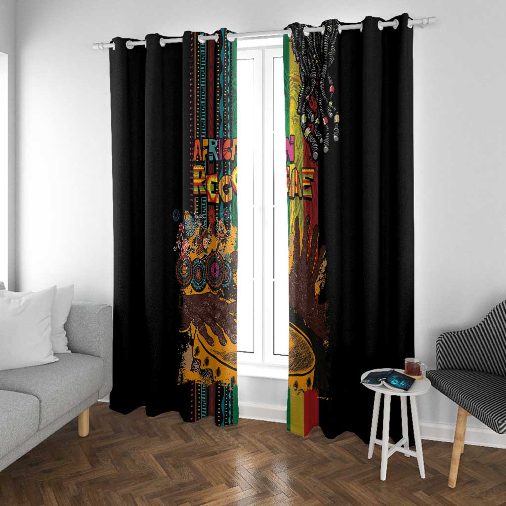 Afro-Caribbean Window Curtain African and Reggae Art Music - African Pride