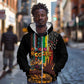 Afro-Caribbean Zip Hoodie African and Reggae Art Music - African Pride