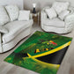 Afro Jamaica Independence Day Area Rug Swallow-tail Hummingbird with Tropical Plants - African Pride