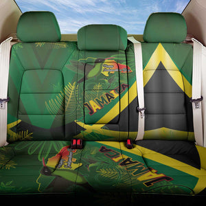 Afro Jamaica Independence Day Back Car Seat Cover Swallow-tail Hummingbird with Tropical Plants - African Pride