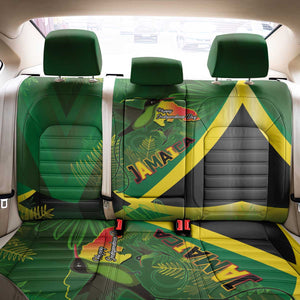 Afro Jamaica Independence Day Back Car Seat Cover Swallow-tail Hummingbird with Tropical Plants - African Pride