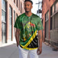 Afro Jamaica Independence Day Baseball Jersey Swallow-tail Hummingbird with Tropical Plants - African Pride