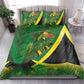 Afro Jamaica Independence Day Bedding Set Swallow-tail Hummingbird with Tropical Plants - African Pride