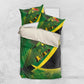 Afro Jamaica Independence Day Bedding Set Swallow-tail Hummingbird with Tropical Plants - African Pride