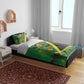 Afro Jamaica Independence Day Bedding Set Swallow-tail Hummingbird with Tropical Plants - African Pride
