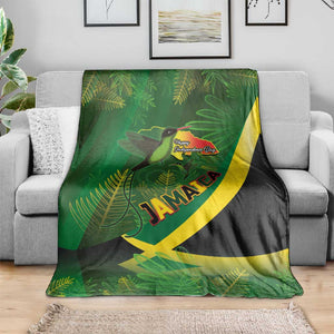 Afro Jamaica Independence Day Blanket Swallow-tail Hummingbird with Tropical Plants - African Pride