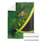 Afro Jamaica Independence Day Blanket Swallow-tail Hummingbird with Tropical Plants - African Pride