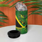 Afro Jamaica Independence Day 4 in 1 Can Cooler Tumbler Swallow-tail Hummingbird with Tropical Plants - African Pride