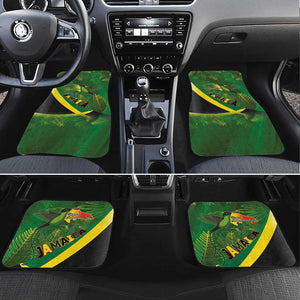 Afro Jamaica Independence Day Car Mats Swallow-tail Hummingbird with Tropical Plants - African Pride
