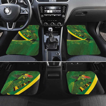 Afro Jamaica Independence Day Car Mats Swallow-tail Hummingbird with Tropical Plants - African Pride