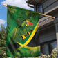 Afro Jamaica Independence Day Garden Flag Swallow-tail Hummingbird with Tropical Plants - African Pride