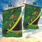 Afro Jamaica Independence Day Garden Flag Swallow-tail Hummingbird with Tropical Plants - African Pride