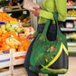Afro Jamaica Independence Day Grocery Bag Swallow-tail Hummingbird with Tropical Plants - African Pride