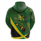 Afro Jamaica Independence Day Hoodie Swallow-tail Hummingbird with Tropical Plants - African Pride