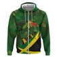 Afro Jamaica Independence Day Hoodie Swallow-tail Hummingbird with Tropical Plants - African Pride