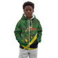 Afro Jamaica Independence Day Kid Hoodie Swallow-tail Hummingbird with Tropical Plants - African Pride