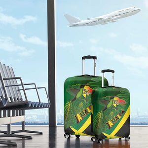 Afro Jamaica Independence Day Luggage Cover Swallow-tail Hummingbird with Tropical Plants - African Pride